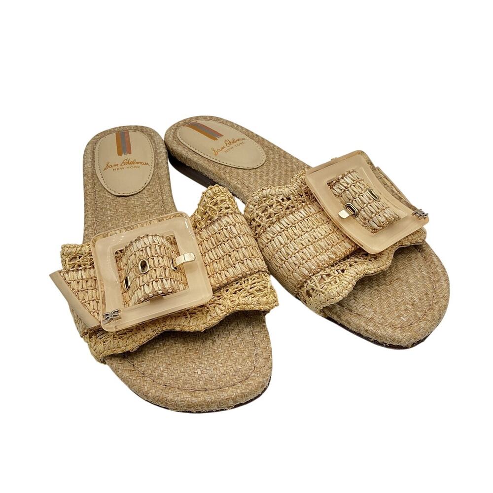 Sam Edelman Woven Beige Bambi Sandals Size 7.5 - Picture 4 of 8